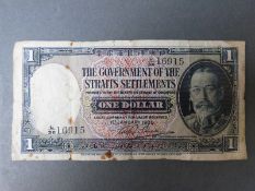 Straits Settlements one dollar note dated 1935