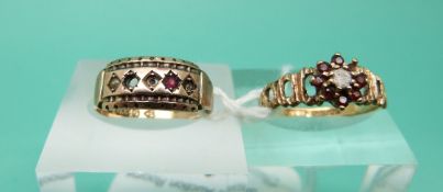 Two 9ct gold rings