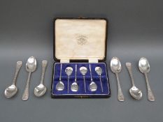 A set of six Victorian hallmarked ornate silver teaspoons, London 1870 maker Chawner & Co,
