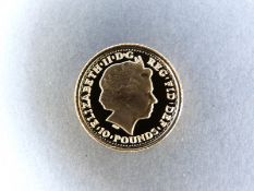 2006 gold proof £10 coin Britannia 3.