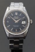 Rolex Oyster Perpetual Date gentleman's wristwatch with date aperture, dauphine hands,
