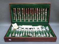 A canteen of silver plated King's pattern cutlery,