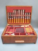 An Art Deco cutlery canteen and contents