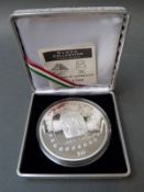 Banco Mexico cased 5oz silver 10 dollar coin with certificate no.