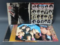 Eight Rolling Stones LPs Sticky Fingers, Some Girls, Big Hits, Its Only Rock and Roll,