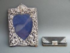 A Victorian hallmarked silver photograph frame London 1897 maker William Comyns & Sons Ltd,