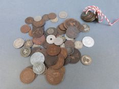 A small amateur collection of overseas and UK coins, includes Victoria 1877 Jersey penny,