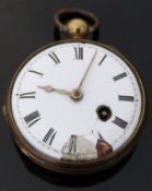 Watson of London silver gilt pocket watch with Roman numerals, signed fusee movement dated 1704,