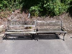 Two garden benches