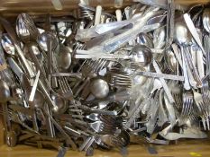 A large quantity of mainly stainless steel cutlery including Viners