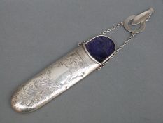 An Edward VII hallmarked silver spectacle case, Birmingham 1906 maker's mark rubbed,