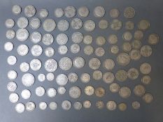Approximately 705g of pre 1947 UK silver coinage