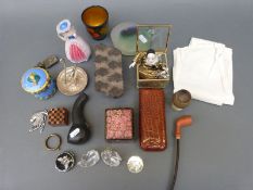 A quantity of collectables to include printing block, cased pipe,