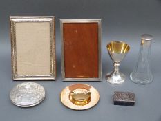 Two hallmarked silver mounted photograph frames each to suit approx 5 x 3.