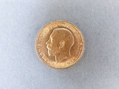 A 1913 gold half sovereign