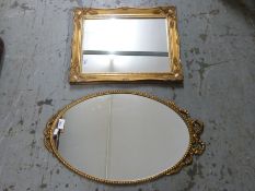Two gilt framed mirrors