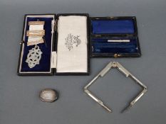 A Georgian hallmarked silver vinaigrette, Birmingham 1810 maker Joseph Willmore, width 28mm,