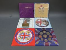 Six various Royal Mint brilliant uncirculated coin collections comprising 1990, 1996, 1997, 1998,