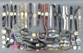 Over 50 various ladies and gentleman's wristwatches.