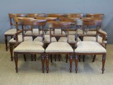 A set of 12 (10+2) reproduction Victorian style dining chairs