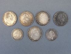 Seven William IIII East India Company 1835 coins,