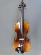 A mid twentieth century violin labelled inside Rita Claridge 1930, with 35.