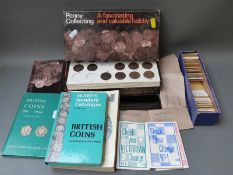 A collection of UK pennies and farthings Victorian onwards