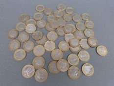 Fifty-two collectable two pound coins