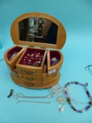 A collection of costume jewellery to include watches, silver and abalone jewellery,