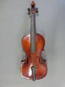A 20thC violin with 36cm two piece back