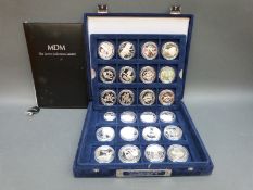 Royal Mint European Football Championship 1996 silver coin collection comprising 24 proof examples