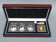 The Battle of the Somme silver and gold crown set in deluxe case by London Mint Office,