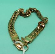 A 9ct gold bracelet, 36.4g.