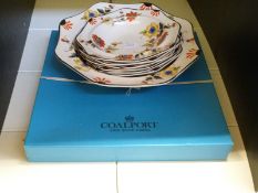 A boxed limited edition Diana and Charles commemorative plate and seven Art Deco dessert bowls