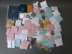 A collection of sundry coins, some cased,