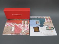 A Pillar to Post sterling silver ingot and stamp set comprising five covers together with a Royal