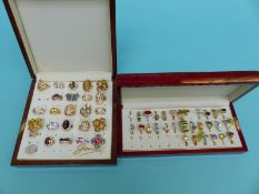 Over 50 rings set with various gemstones