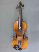 A late 19thC violin, thought to be Italian,