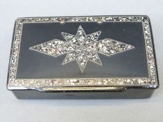 A Georgian snuff box / jewellery box set with abalone and mother of pearl,