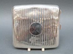 An Art Deco hallmarked silver cigarette case,