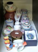 A quantity of retro and other ceramics including Poole Pottery