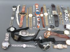 Over 40 various ladies and gentleman's wristwatches.