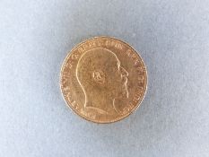 A 1907 Edward VII gold half sovereign