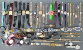 Over 50 various ladies and gentleman's wristwatches.