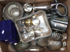 A collection of plated ware including Mappin and Webb teaware