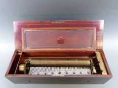 Nicole Freres 8 air cylinder musical box c1870, with Nicole Freres stamped to the comb and bedplate,