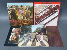 Ten Beatles LPs including The White Album on Capitol,