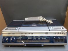 A retro Sharp VZ-2000E portable stereo system