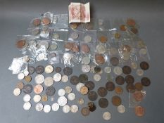 A collection of UK coinage, Queen Victoria onwards including small silver content,