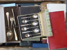 A large quantity of boxed cutlery including Oneida